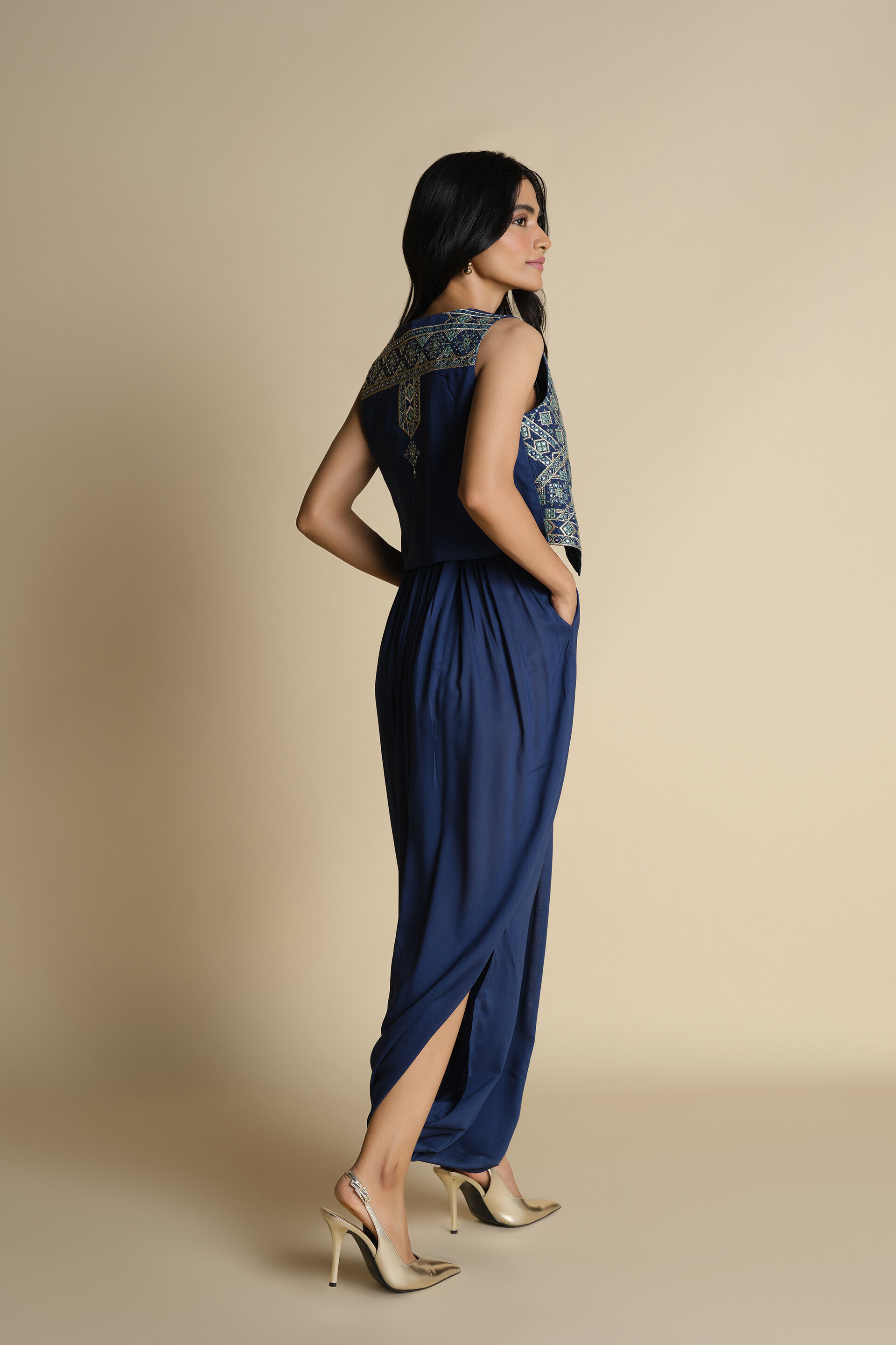 Manmarzi Jumpsuit Set, Indigo, image 6